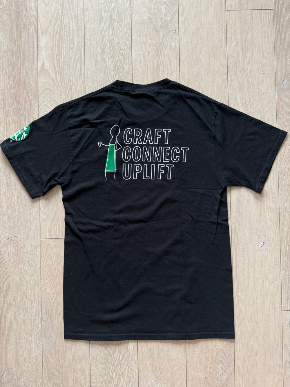 Port & Company Starbucks Craft Connect Uplift T Shirt Black Unisex Size Small
